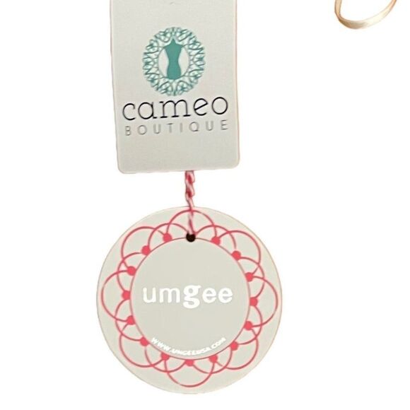 Umgee Faux Wrap Scallop Neckline Blouse Womens S Bronze Gold Lightweight Top New - Picture 11 of 11